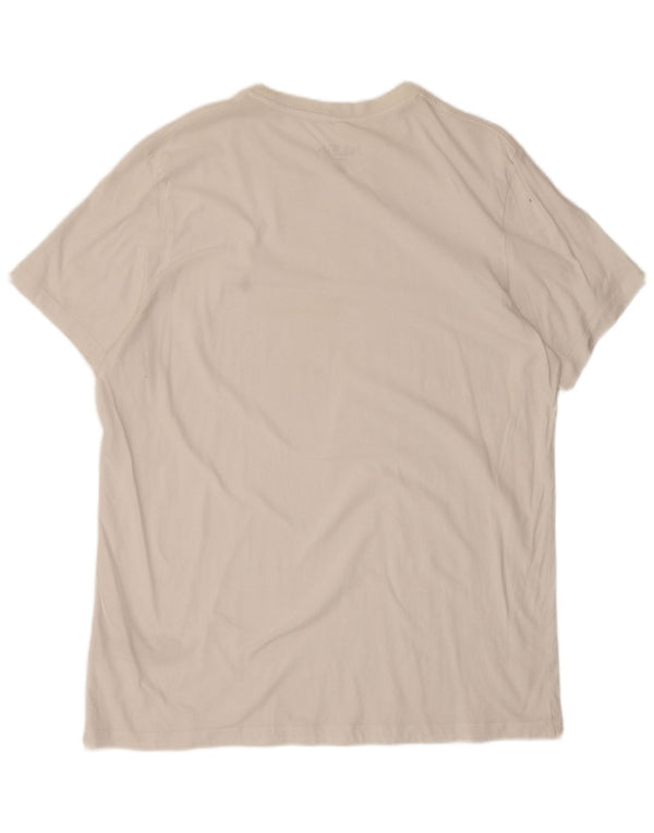 Jack Wills Herre Classic Fit T-Shirt Top XL Hvid Bomuld