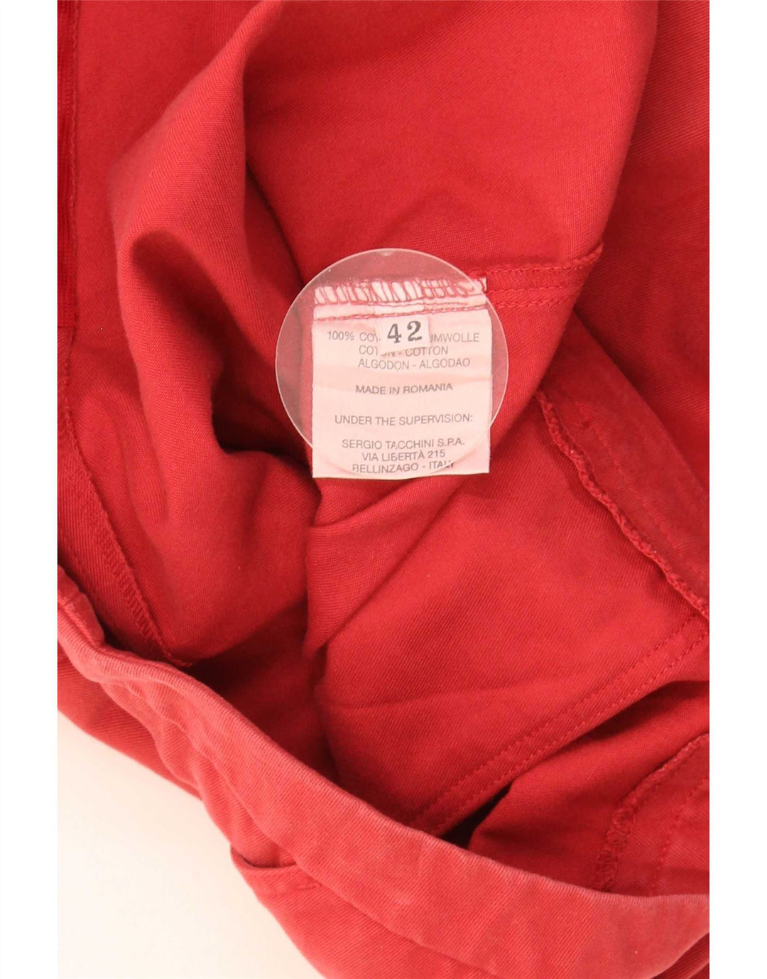 Sergio Tacchini Dame A-Line Nederdel IT 42 Medium W30 Rød Bomuld