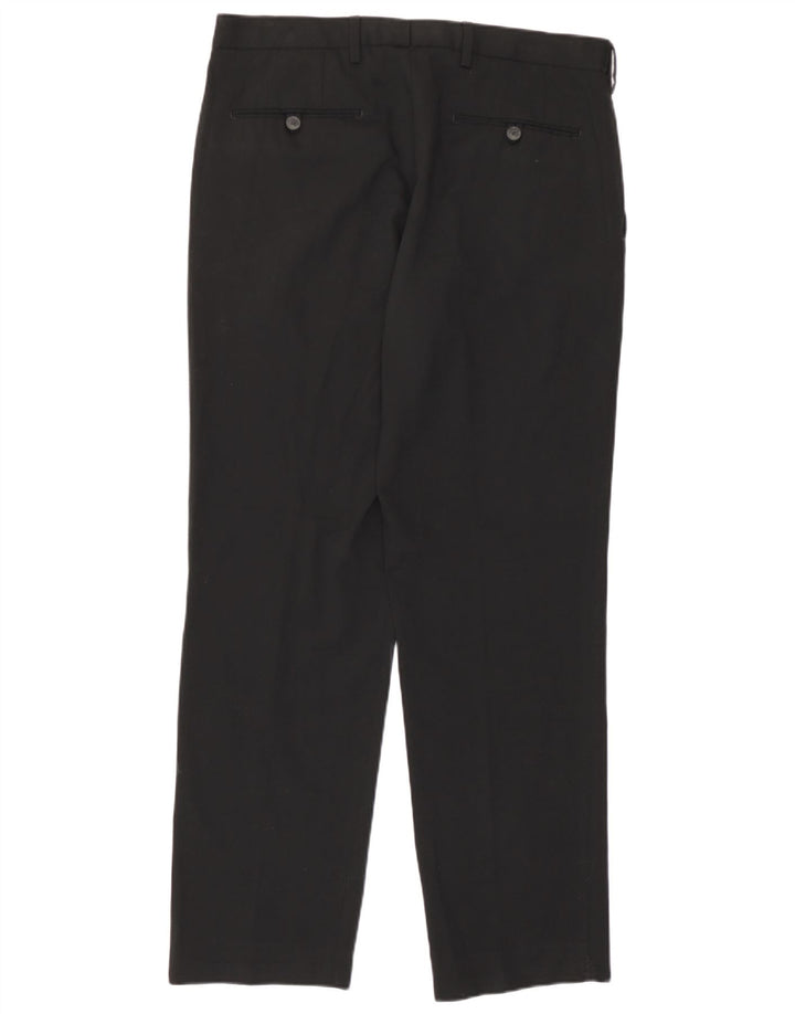 Marks & Spencer Herre Regular Fit Casual Bukser W34 L31 Sort Polyester