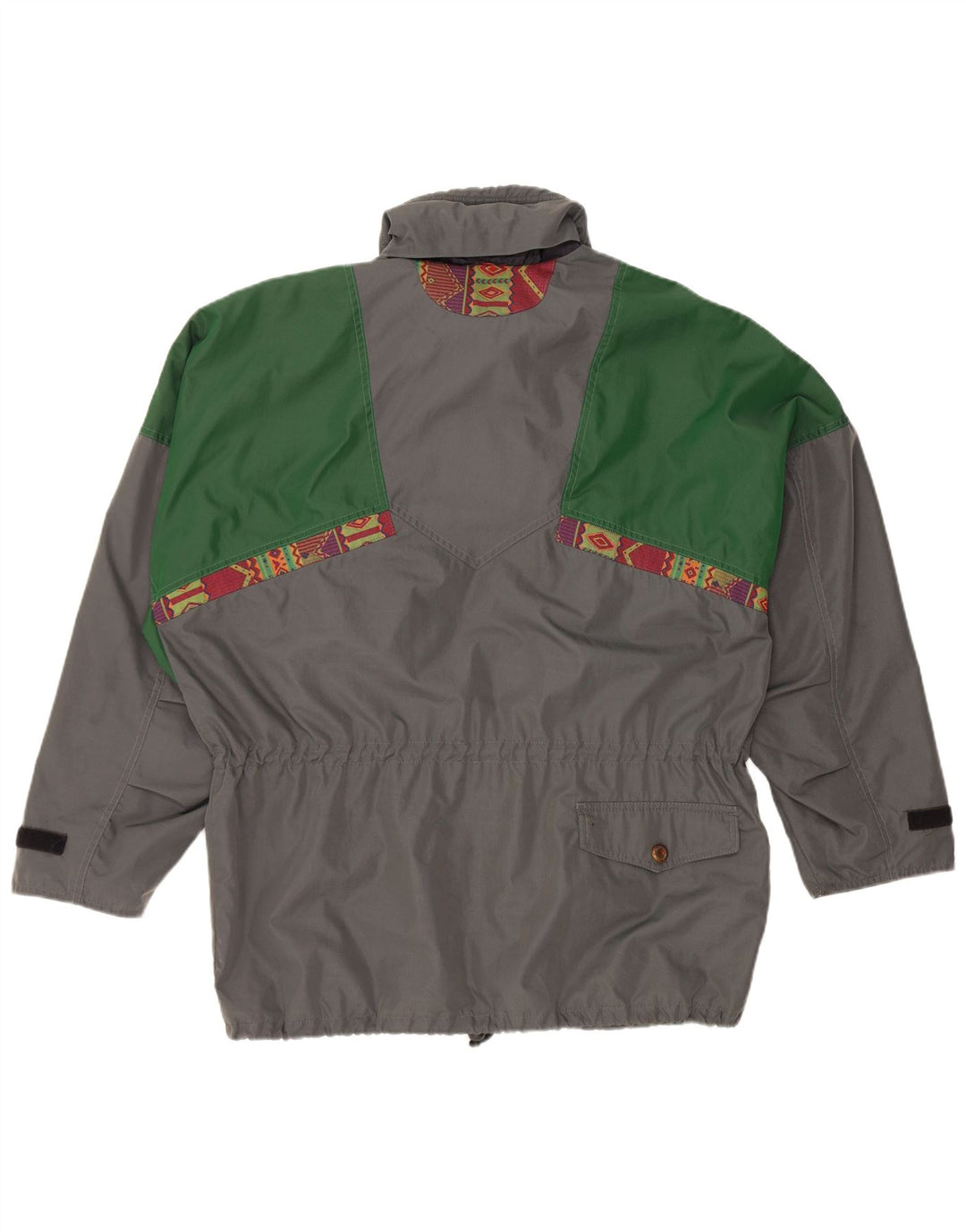 Vintage Herre Loose Fit Utility Jacket UK 38 Medium Grå Polyamid