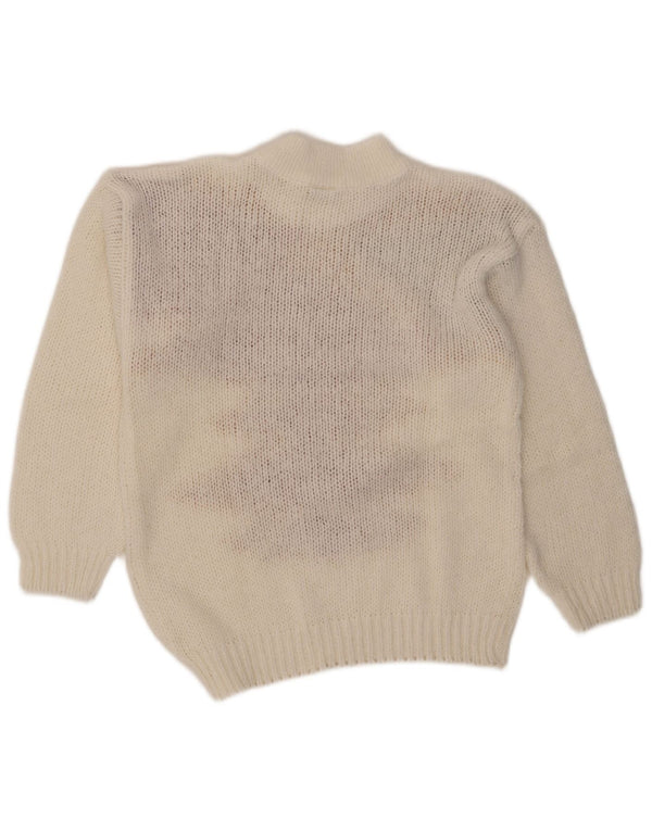 C&A Dame Turtle Neck sweater EU 40 Medium White Colourblock