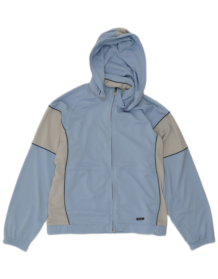 Champion Træningsdragt med hætte til mænd Topjakke Medium Blue Colourblock Polyester