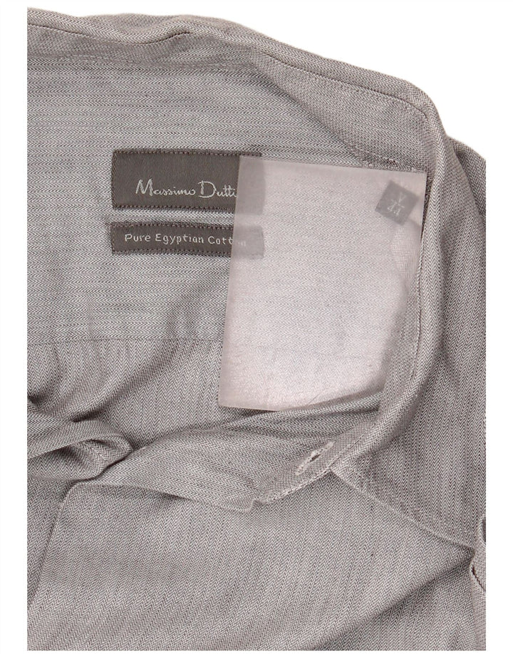 Massimo Dutti Herreskjorte str. 44 XL Grå Bomuld