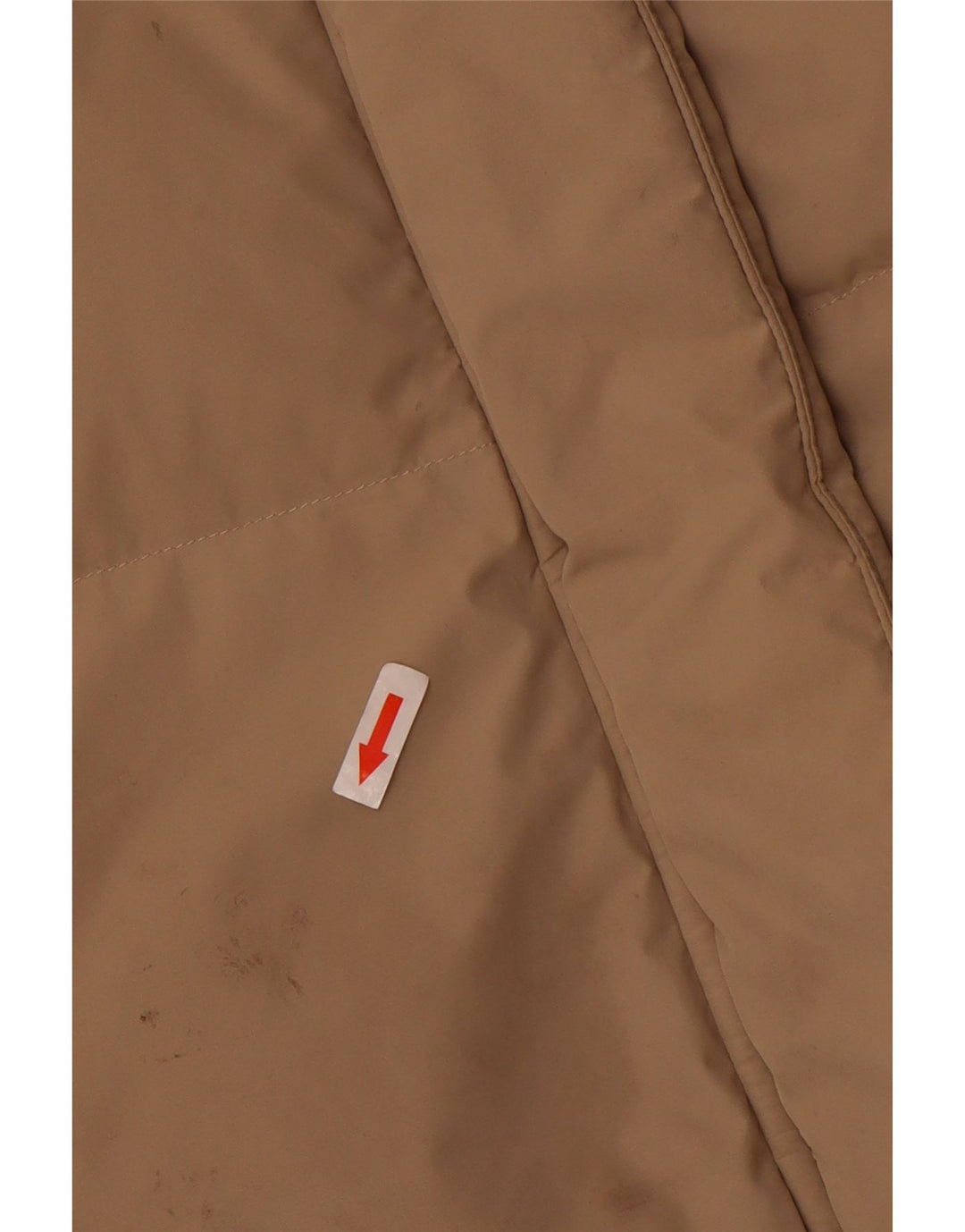 Massimo Dutti Dame Hætte Oversized Polstret Jakke UK 6 XS Beige Polyester