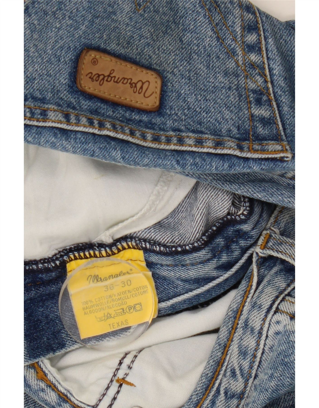 Wrangler Herre Texas Straight Jeans W36 L30 Blå Bomuld