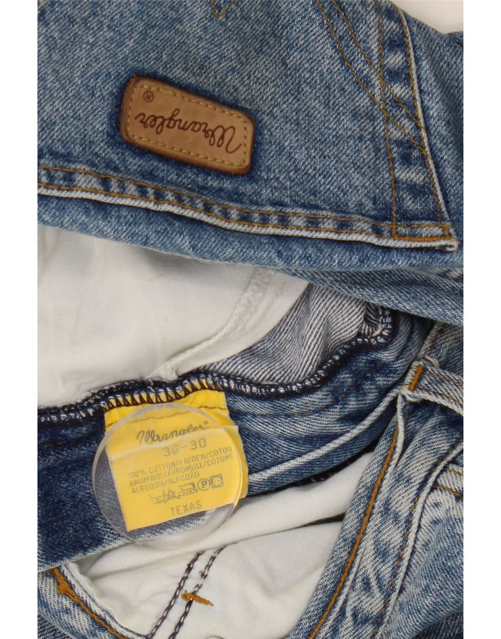 Wrangler Herre Texas Straight Jeans W36 L30 Blå Bomuld