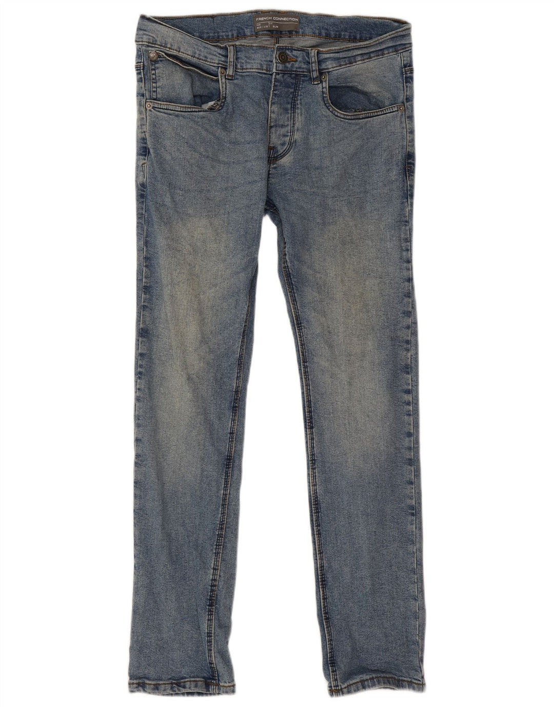 French Connection Slim Jeans til mænd W32 L32 blå bomuld