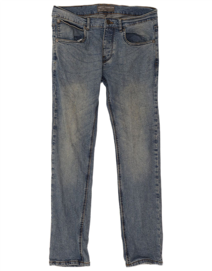 French Connection Slim Jeans til mænd W32 L32 blå bomuld