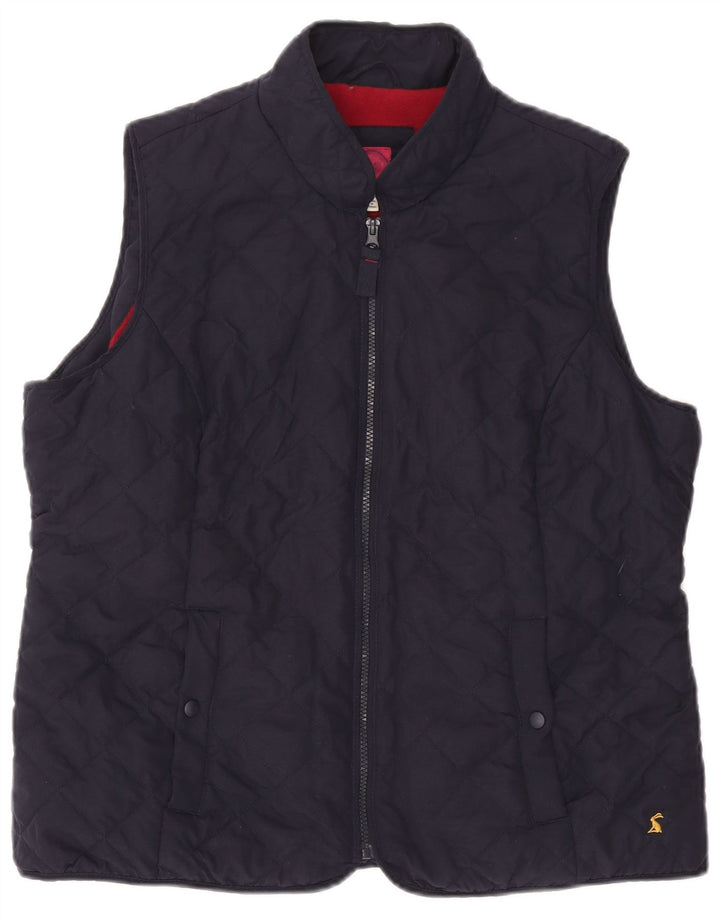Joules Dame Quilted Gilet UK 18 XL Navy Blue Polyester