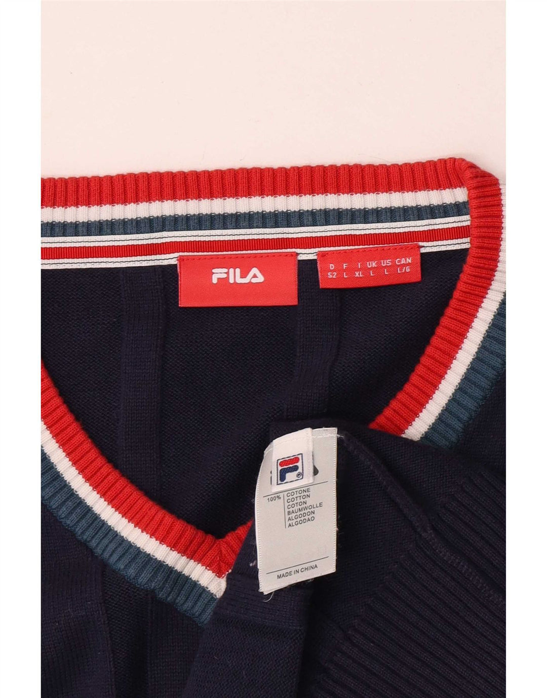Fila Vest Tank Top Stor Marineblå Colourblock Bomuld
