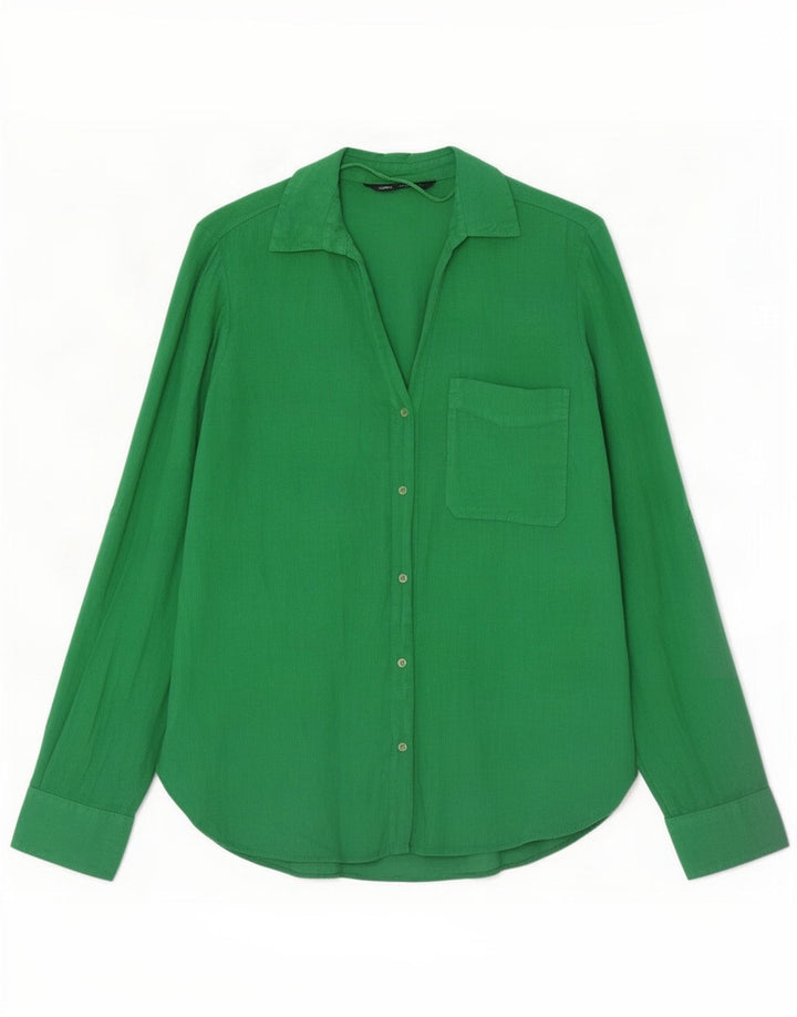 Zara Dameskjorte UK 14 Medium Green Linen