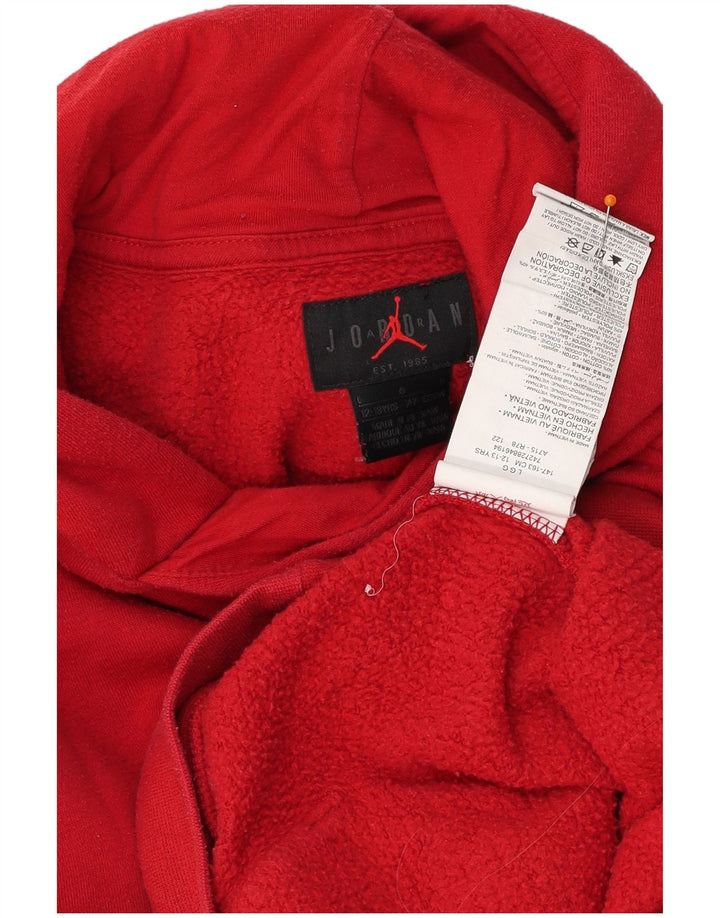 JORDAN drenge hættetrøje 12-13 år Stor rød bomuld