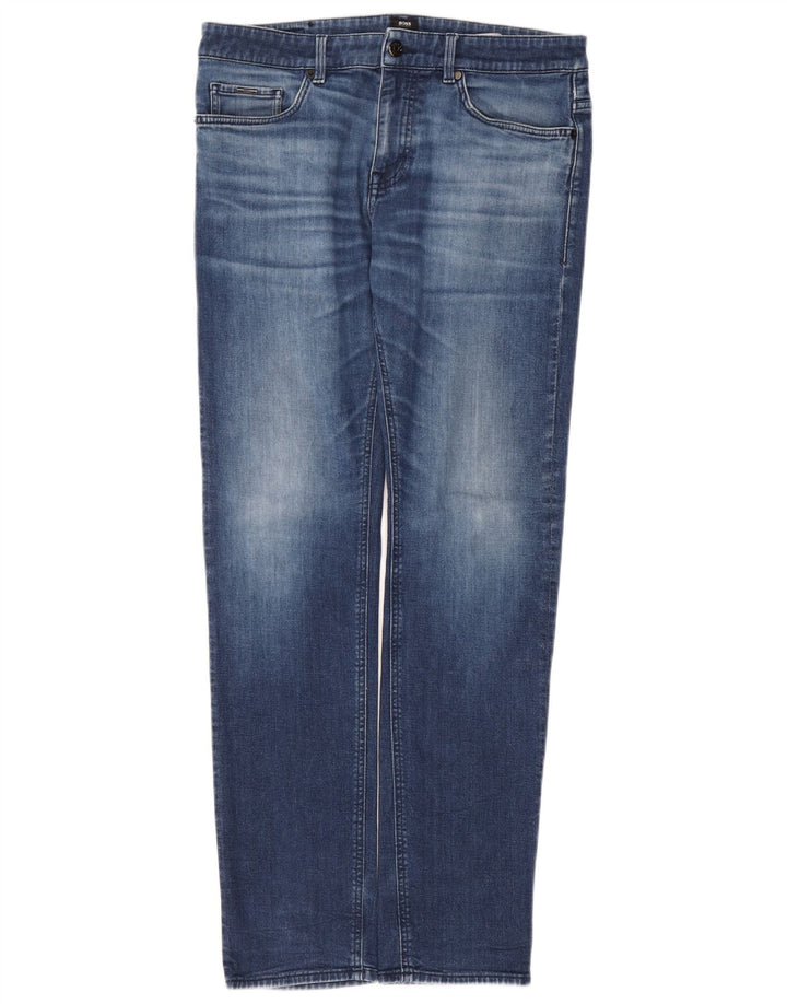 Hugo Boss Herre Delaware Slim Jeans W34 L32 Blå Bomuld