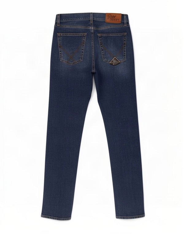 Roy Rogers Slim Jeans til mænd W33 L31 Marineblå bomuld