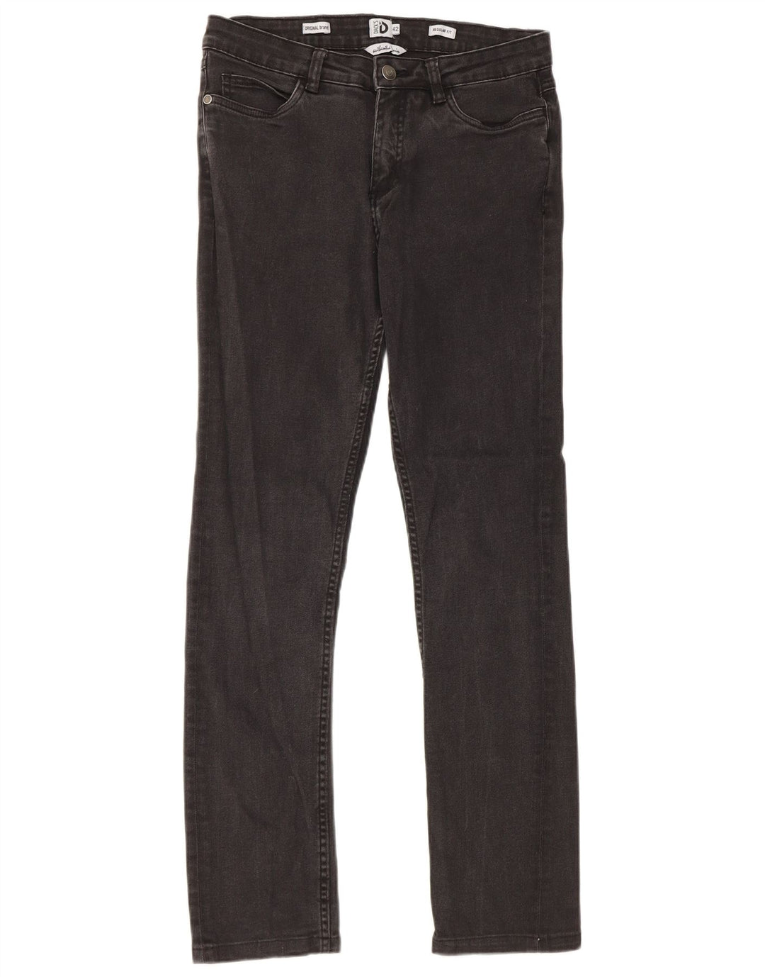 Dacks Dame Regular Fit Straight Jeans IT 42 Medium W28 L28 Sort Bomuld