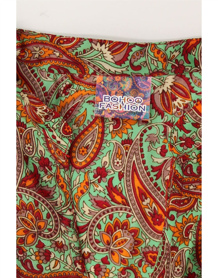 VINTAGE Womens Shift Dress UK 14 Medium Green Paisley Vintage Vintage and Second-Hand Vintage from Messina Hembry 