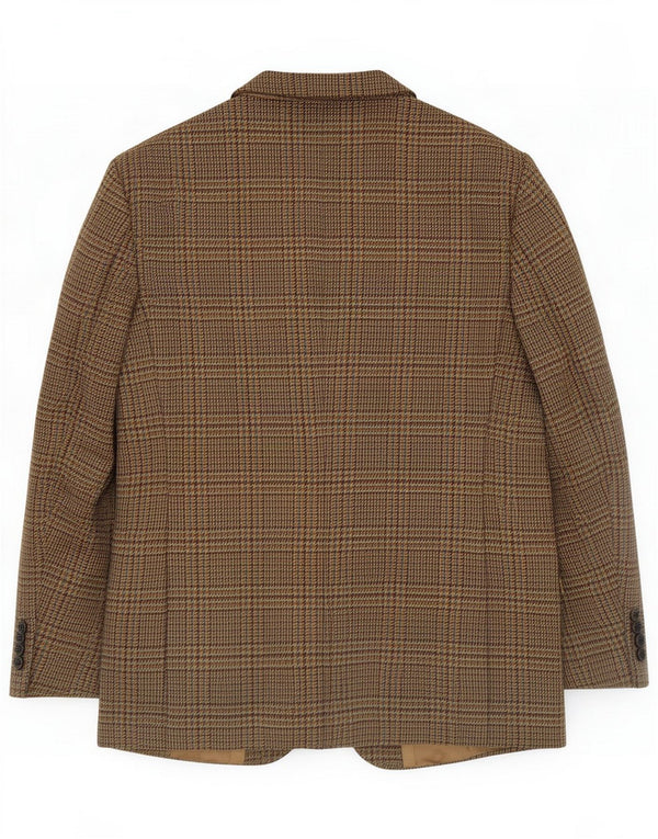 Wall Street Herre 2-knaps blazerjakke UK 40 Large Brown Plaid