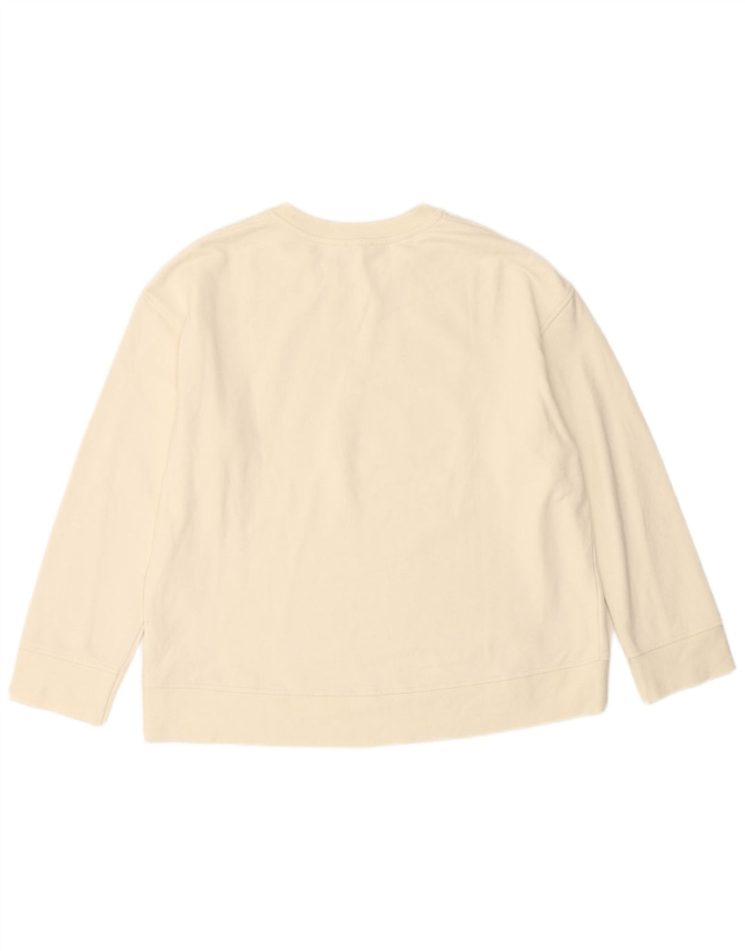 JIGSAW Dame Oversized Grafisk Sweatshirt Jumper UK 16 Large Off White