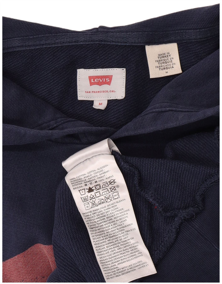 Levi's Grafisk hættetrøje til mænd mellem marineblå bomuld