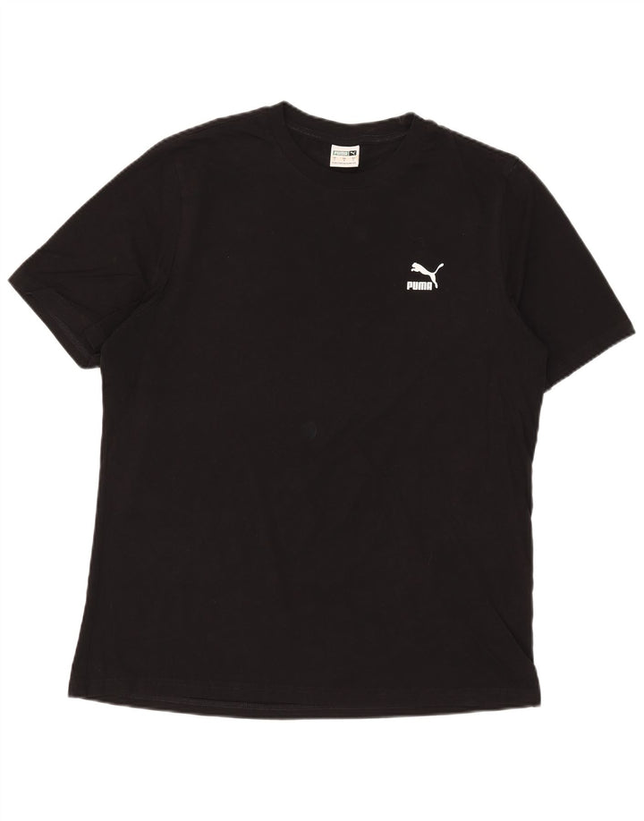 Puma Herre T-Shirt Top Stor Sort Bomuld