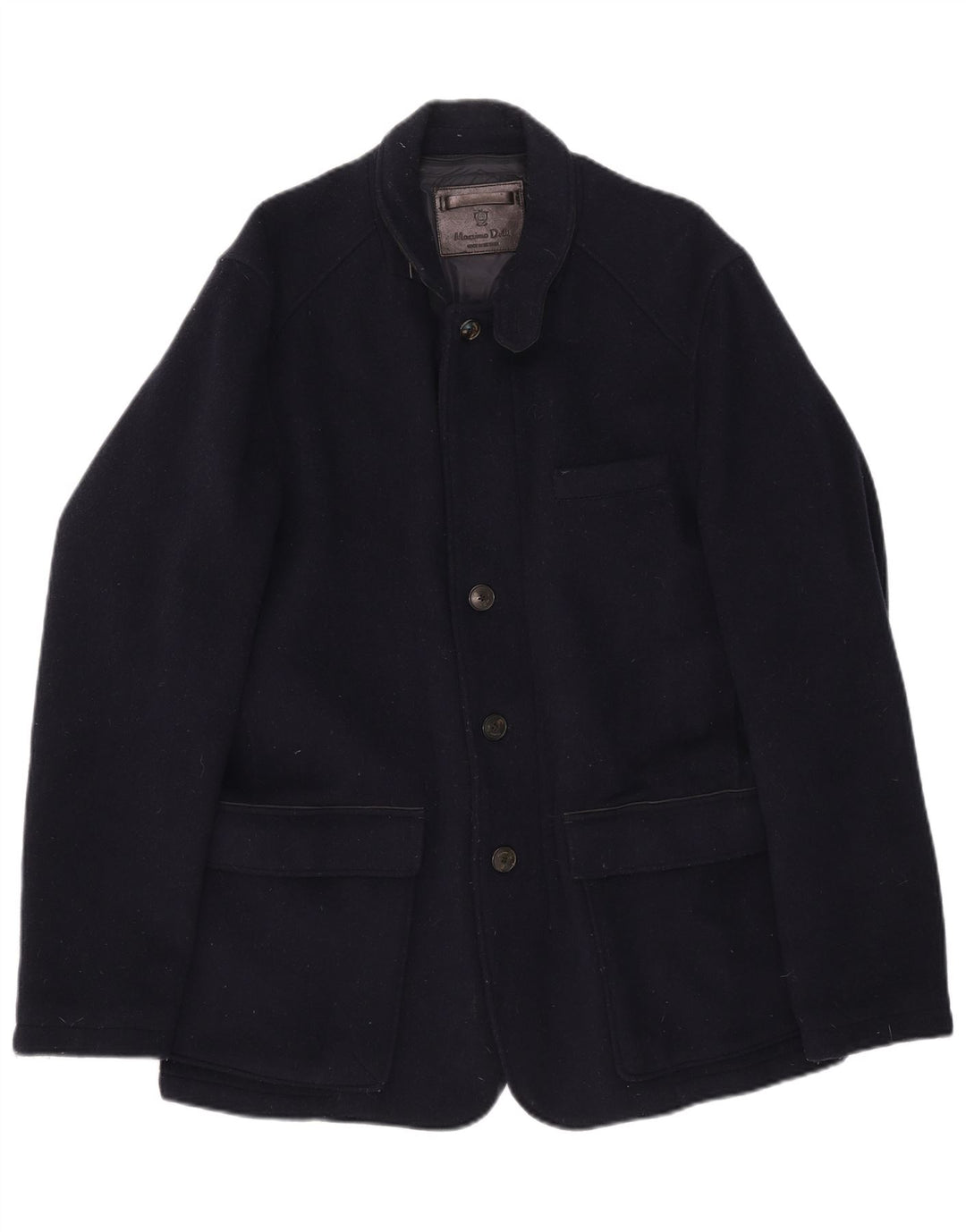 Massimo Dutti Herre 4-knaps blazerjakke UK 42 XL Marineblå Uld