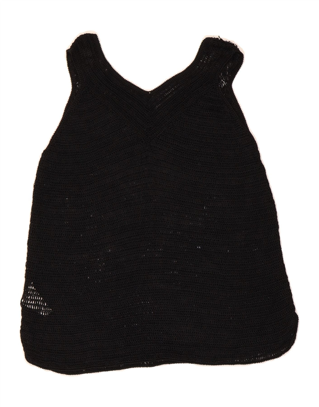 BIANCA Womens Vest Top IT 40 Small Black Viscose Vintage Bianca and Second-Hand Bianca from Messina Hembry 
