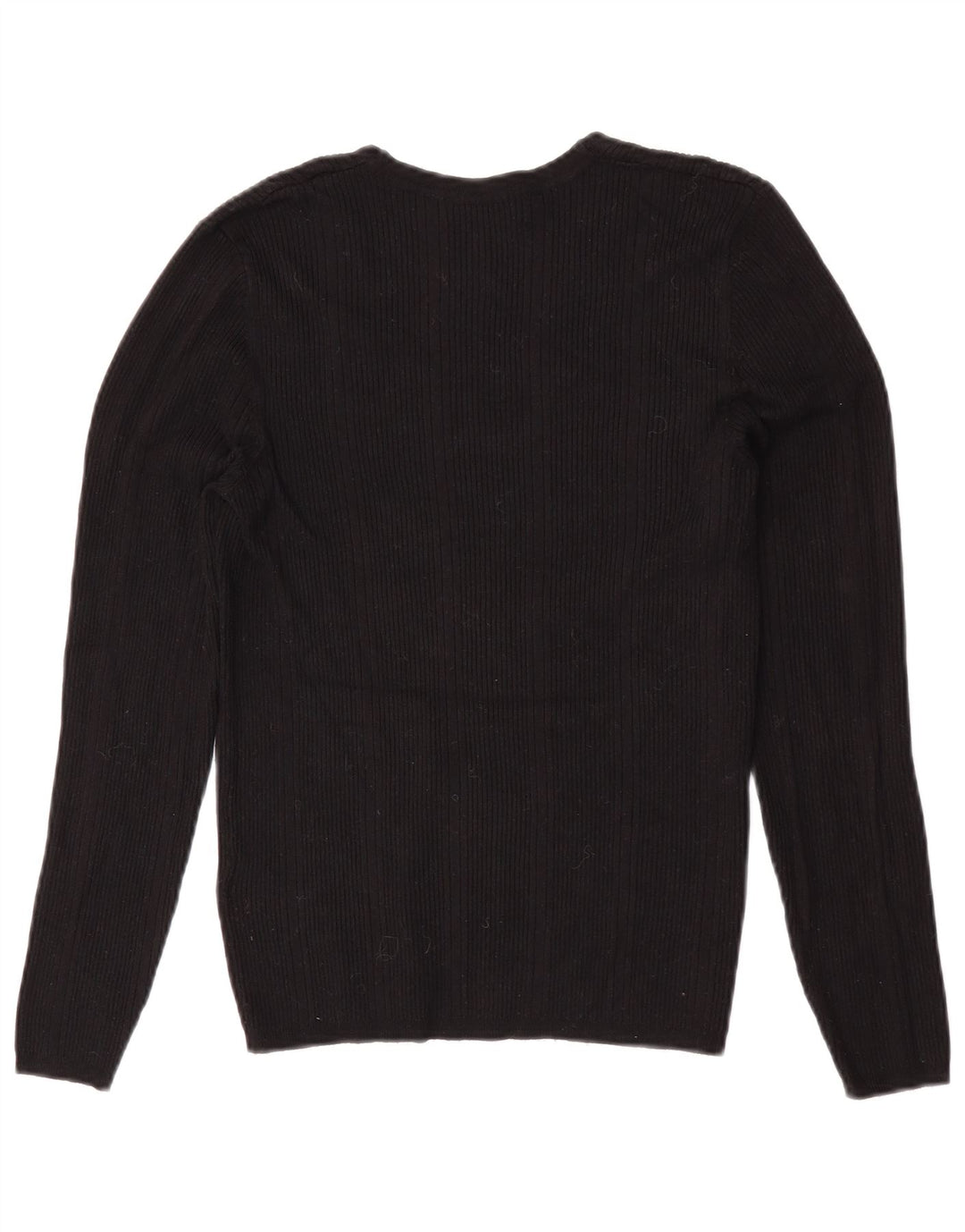Marks & Spencer Dame V-hals sweater UK 12 Medium Black Viscose