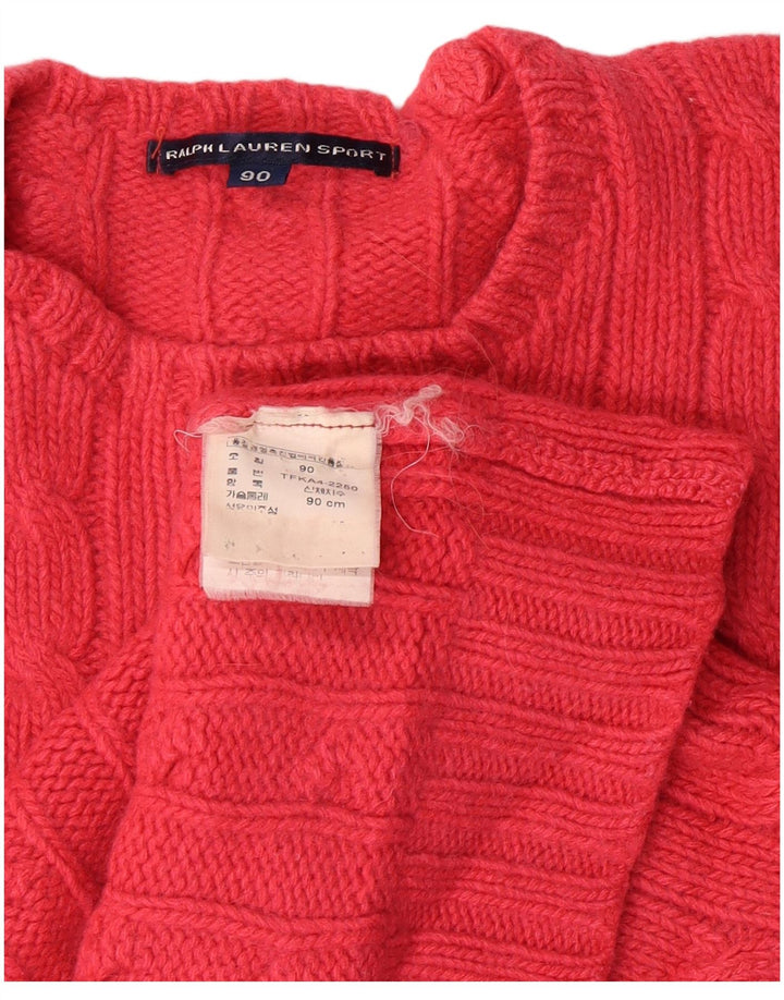RALPH LAUREN Pige sweater med rund hals 9-10 år Pink