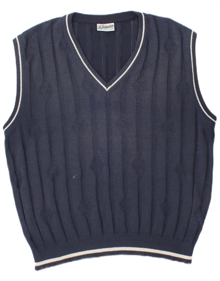 Vintage Herrevest Tank Top IT 50 Medium Navy Blue