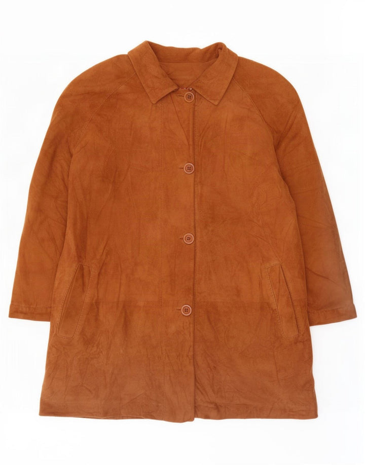 Dibi Dame Ruskind Overfrakke IT 46 Large Beige Læder