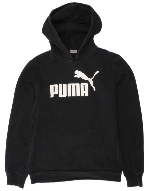 Puma drenge grafisk hættetrøje 13-14 år sort bomuld