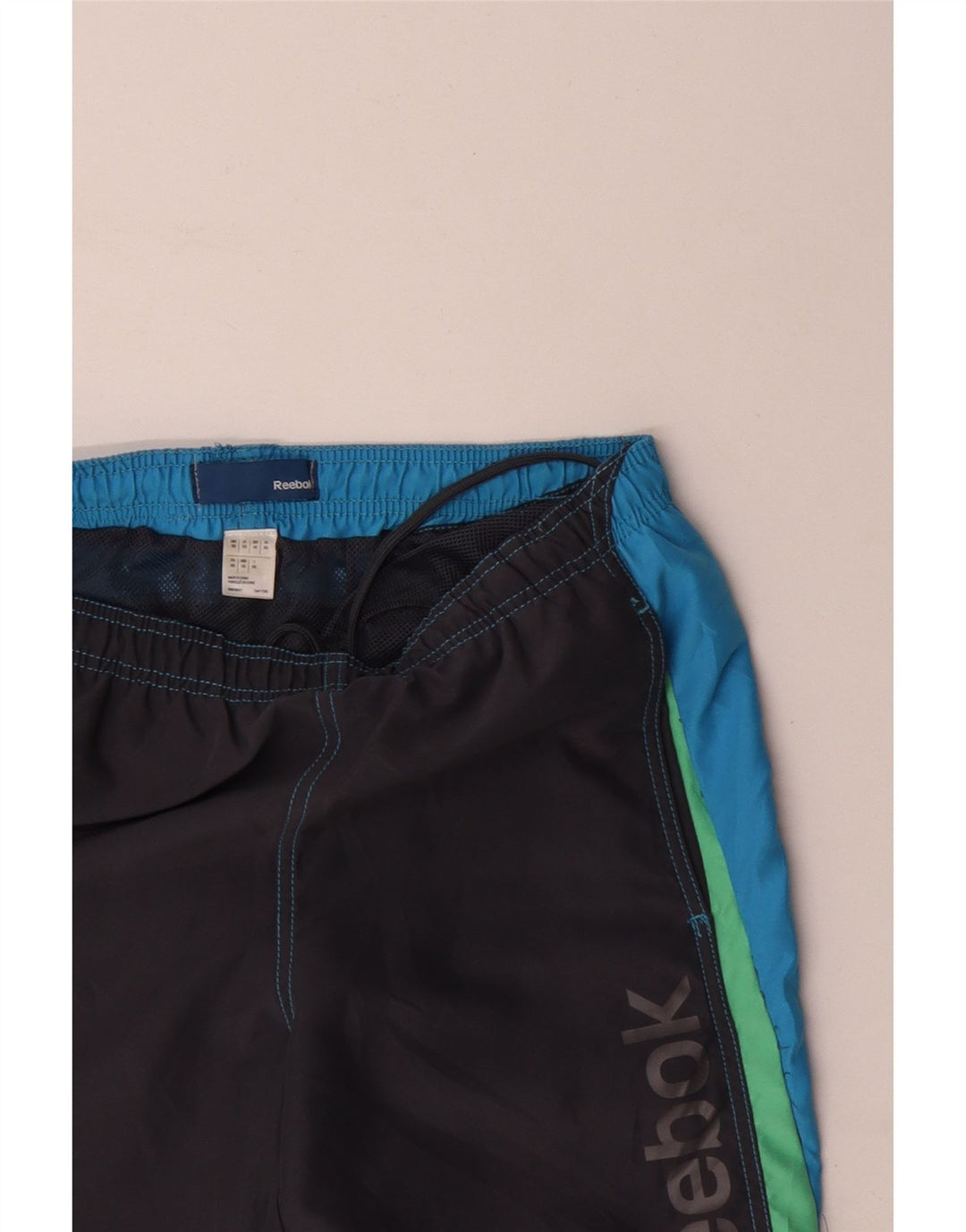 REEBOK Grafiske svømmeshorts til mænd XS Grå Colourblock