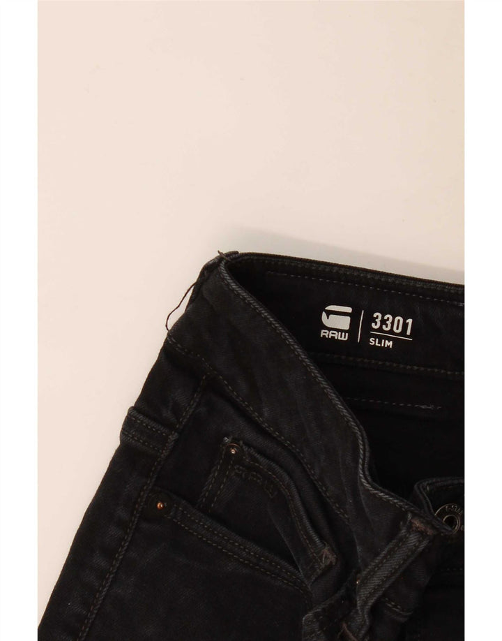 G-Star Womens 3301 Slim Jeans W30 L29 Sort
