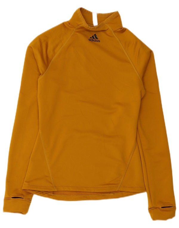 Adidas Dame Top Langærmet UK 8/10 Lille Gul Polyester