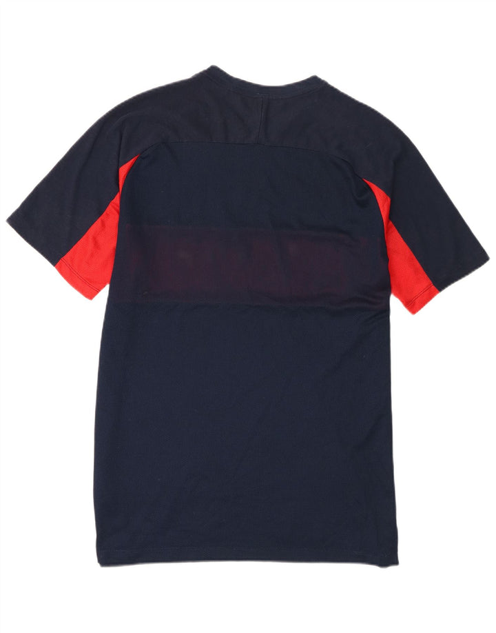 Nike Dri Fit T-shirt top til mænd, stor marineblå farveblok
