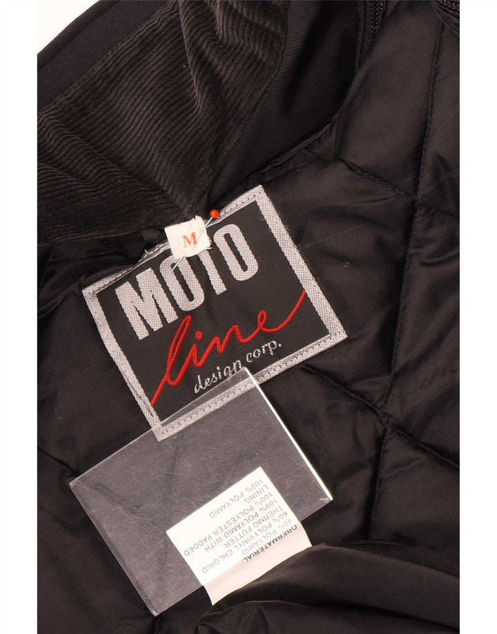 Vintage Herre Motorcykel Graphic Racer Jacket UK 38 Medium Black Colourblock