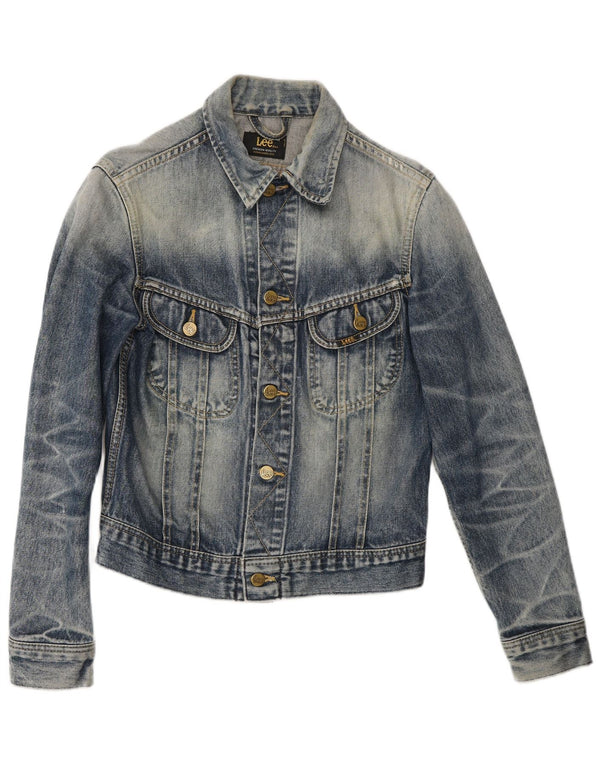Lee Dame Rider Denim Jacket UK 12 Medium Blue Cotton