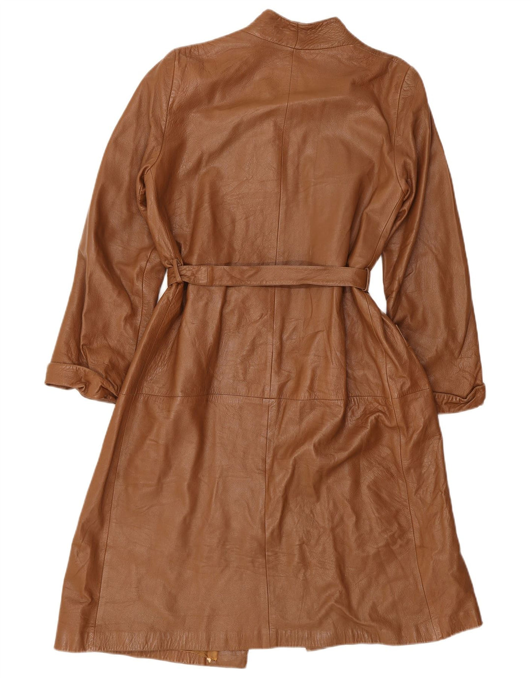 Vintage Dame Oversized Læderfrakke IT 40 Lille Brun