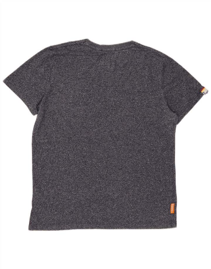 SUPERDRY T-shirt top til mænd Stor marineblå flækket bomuld