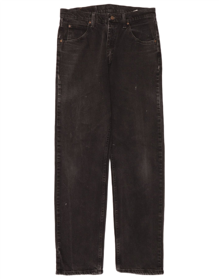 Wrangler Straight Jeans til mænd W32 L34 Sort bomuld