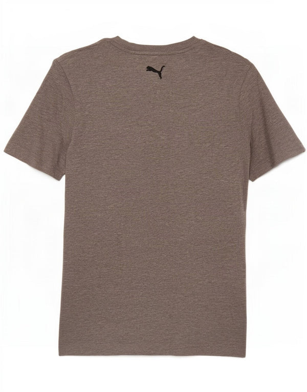 Puma Mens Graphic T-Shirt Top Small Grey Flecked