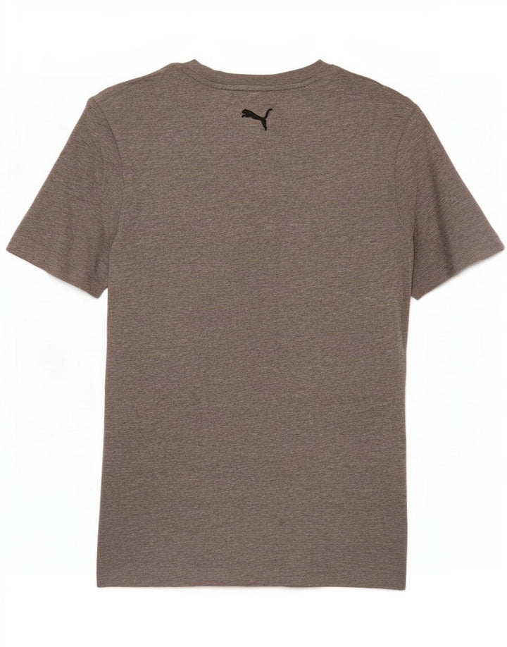 Puma Herre Grafisk T-Shirt Top Lille Grå Flecked