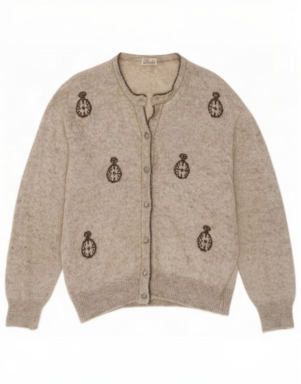 Berluti Dame Grafisk Cardigan Sweater IT 44 Large Beige