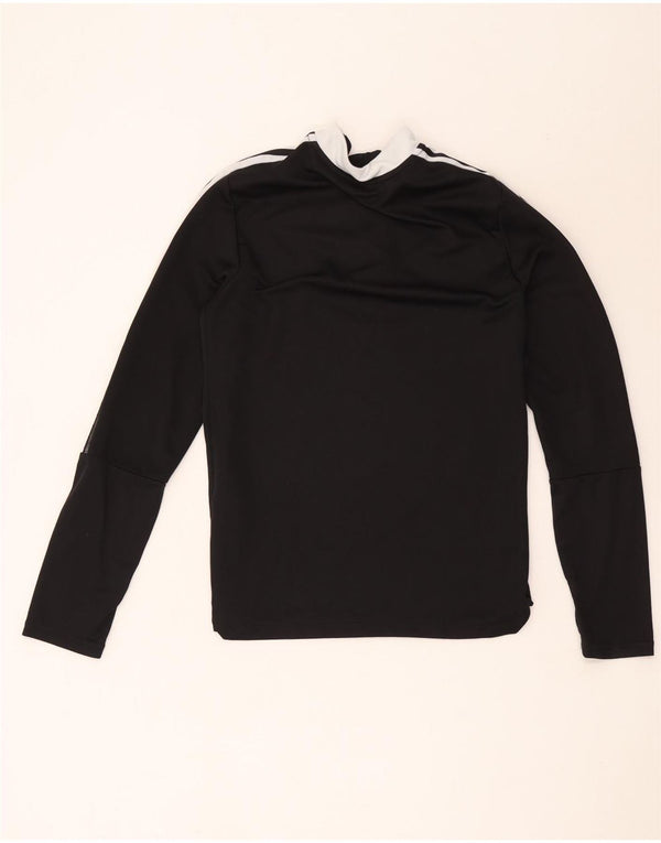 Adidas Boys Aeroready Zip Neck Pullover Træningsdragt Top 13-14 år Sort