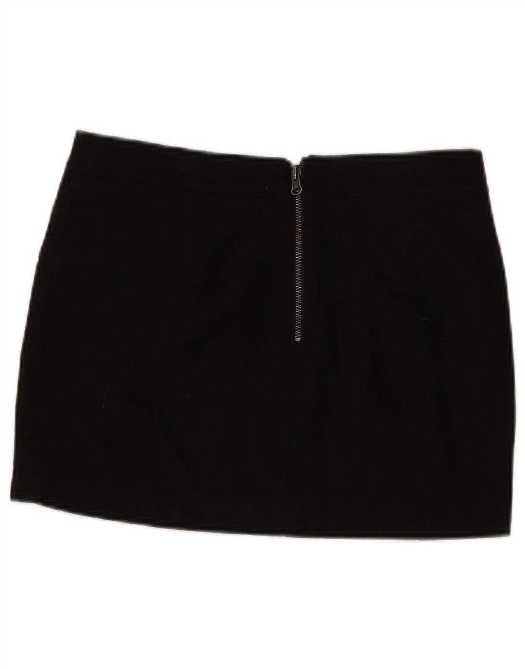 Benetton Dame Mini Nederdel IT 42 Medium W30 Sort Uld