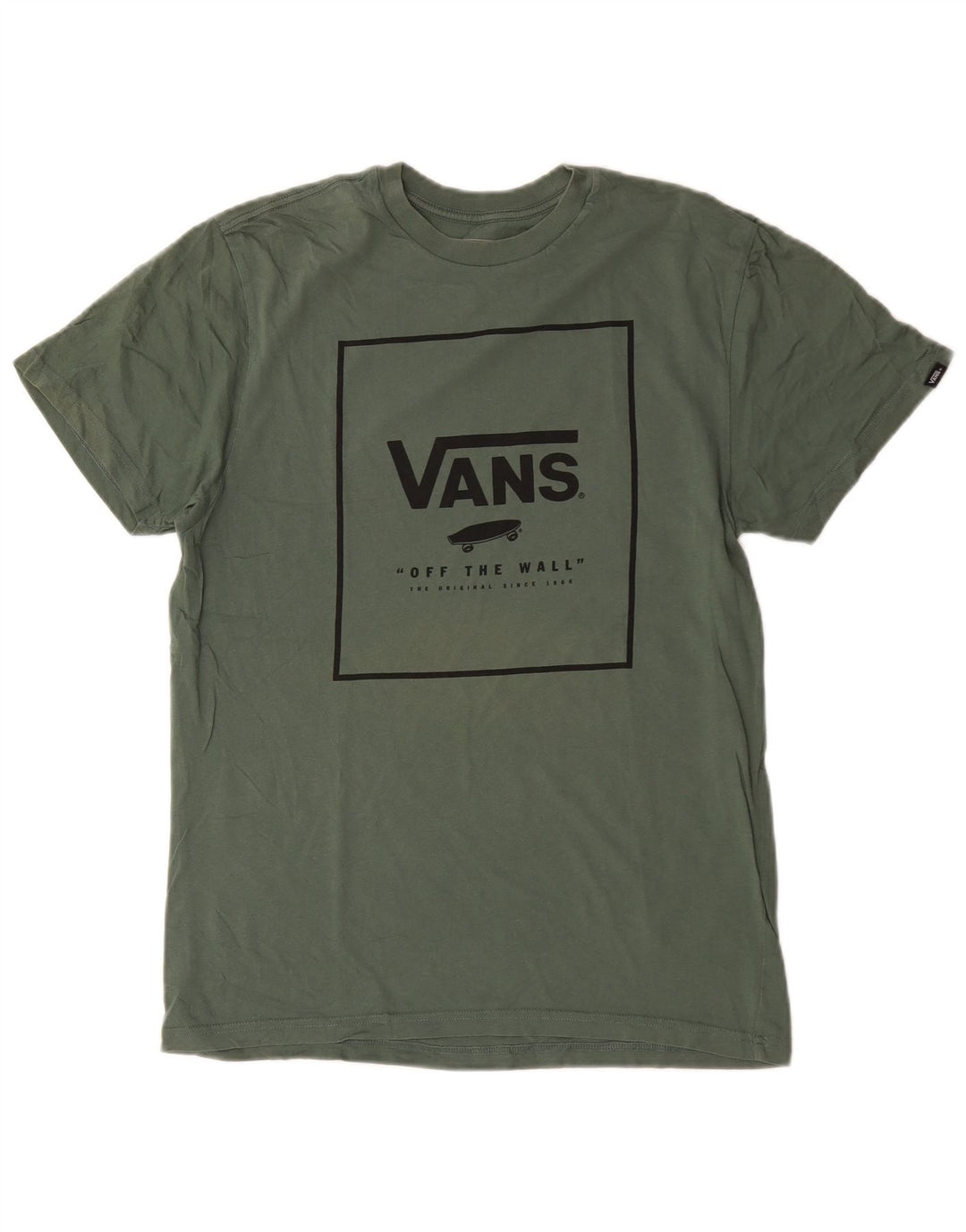 Vans Herre Custom Fit grafisk T-shirt top mellemgrøn bomuld
