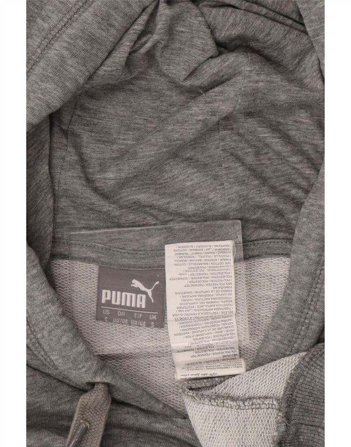 PUMA Grafisk hættetrøje til mænd, lille grå flækket polyester