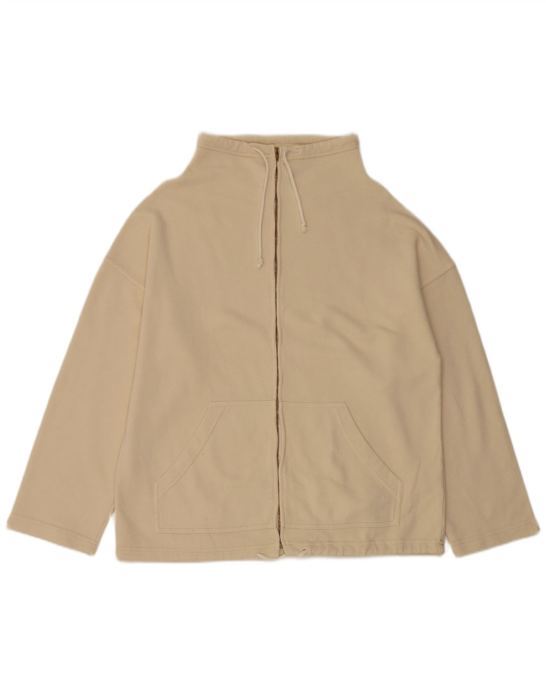 NEW PENNY Womens Tracksuit Top Jacket UK 14 Medium Beige Cotton