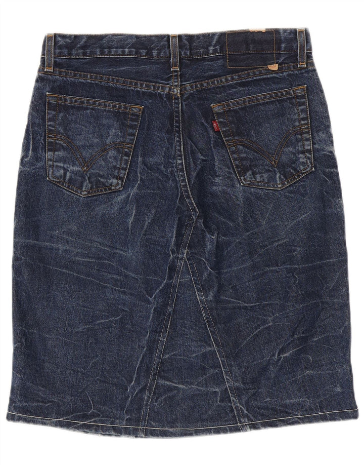 LEVI'S Dame Denim Nederdel W31 Medium Marineblå Bomuld