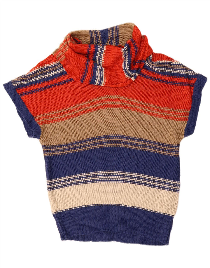 Oasis Dame Oversized Shawl Neck Jumper Sweater UK 10 Small Multicolored